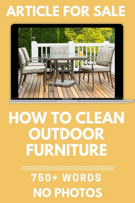 How to clean outdoor furniture