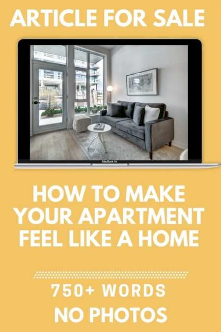 How to make apartment feel like a home